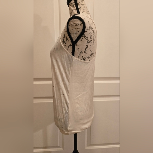 Express Rhinestone Tank Off White Size XS - Picture 9 of 12